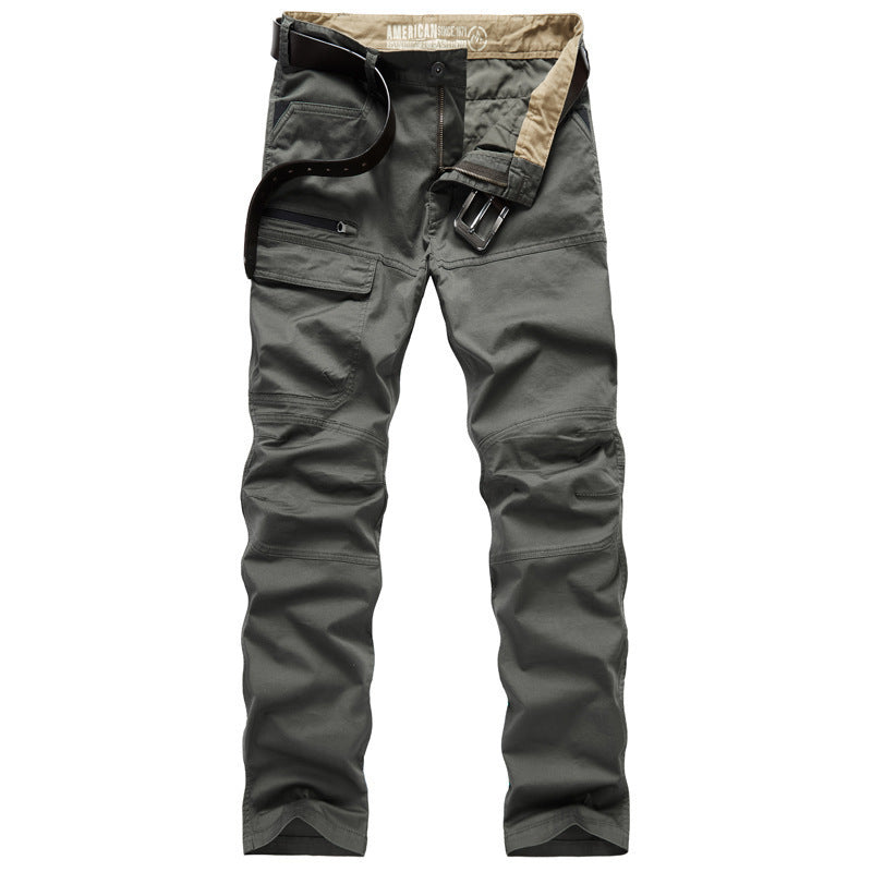 Men's Solid Color Straight Stretch cargo pants