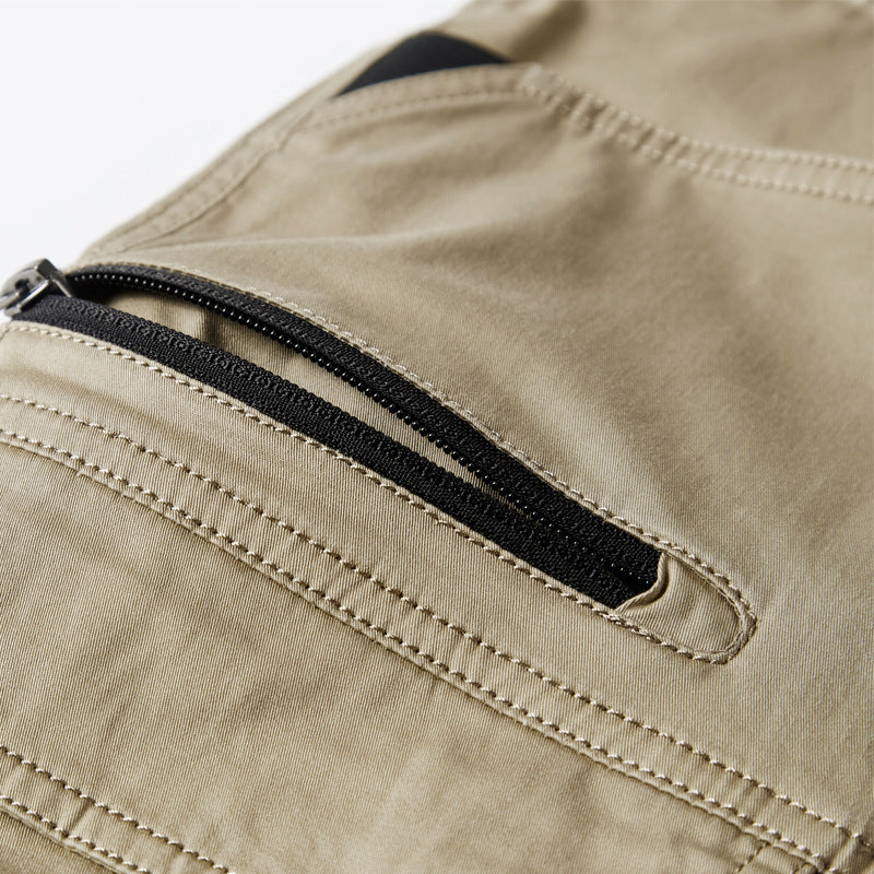 Men's Solid Color Straight Stretch cargo pants